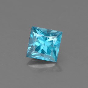 Circón azul natural de 0,58 ct, cuadrado, VS