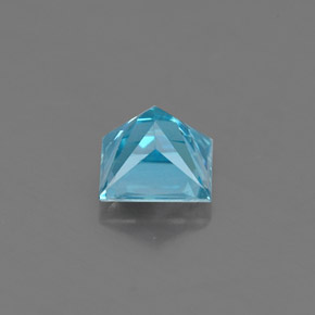 Circón azul natural de 0,58 ct, cuadrado, VS