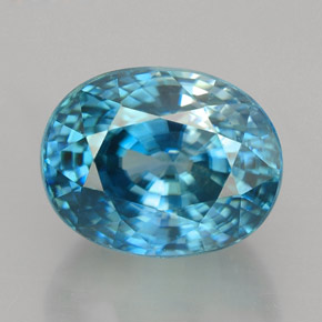 Circón azul natural de 5,80 ct, corte óvalo, VVS-VS