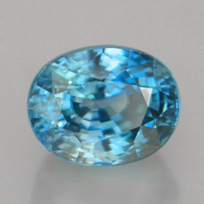 Circón azul natural de 5,80 ct, corte óvalo, VVS-VS