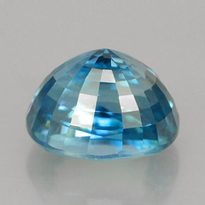 Circón azul natural de 5,80 ct, corte óvalo, VVS-VS