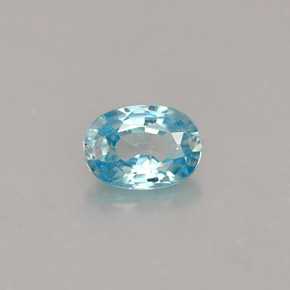 Circón azul natural de 0,70 ct, corte óvalo, VS