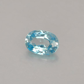 Circón azul natural de 0,70 ct, corte óvalo, VS