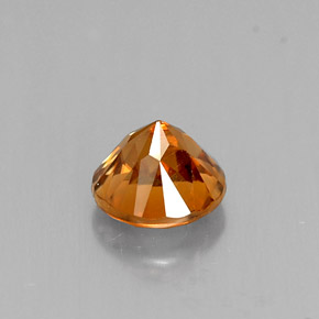 Circón naranja natural de 1,04 ct, corte redondo, VVS-VS