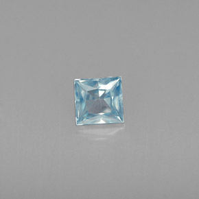 Circón azul natural de 0,47 ct, cuadrado, VVS-VS