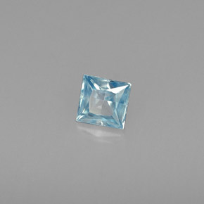 Circón azul natural de 0,47 ct, cuadrado, VVS-VS