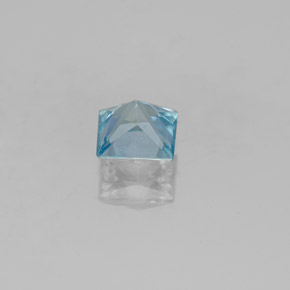 Circón azul natural de 0,62 ct, cuadrado, VVS-VS