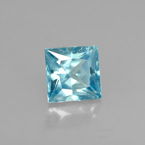 Circón azul natural de 0,58 ct, cuadrado, VS