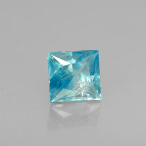 Circón azul natural de 0,69 ct, cuadrado, SI