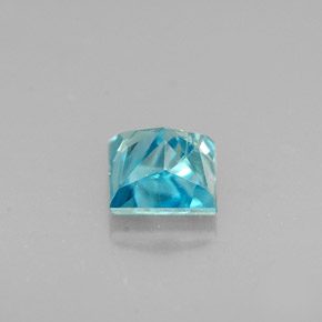 Circón azul natural de 0,69 ct, cuadrado, SI