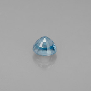 Circón Azul natural de 0.71 ct, Corte Redondo, VVS-VS