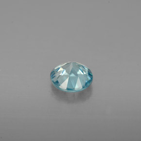 Circón azul natural de 0,97 ct, corte redondo, VVS-VS