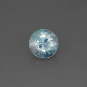 Circón azul natural de 1,02 ct, corte redondo, VS
