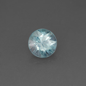 Circón azul natural de 1,02 ct, corte redondo, VS