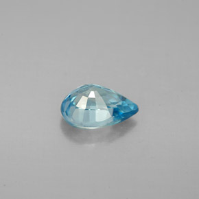 Circón azul natural de 1,59 ct, en forma de pera, VVS-VS