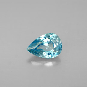 Circón azul natural de 1,45 ct, en forma de pera, VVS-VS
