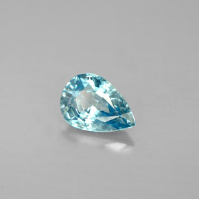 Circón azul natural de 1,45 ct, en forma de pera, VVS-VS