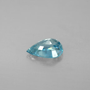 Circón azul natural de 1,45 ct, en forma de pera, VVS-VS