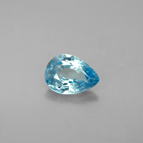 Circón azul natural de 1,51 ct, en forma de pera, VS