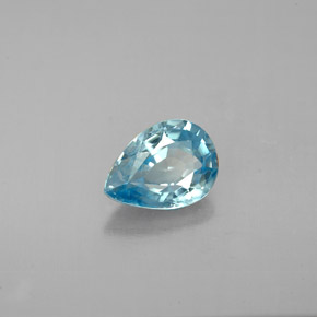 Circón azul natural de 1,51 ct, en forma de pera, VS