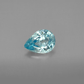Circón azul natural de 1,49 ct, en forma de pera, VVS