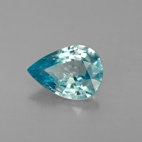 Circón azul natural de 1,43 ct, en forma de pera, VVS-VS