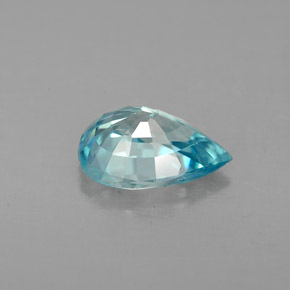 Circón azul natural de 1,43 ct, en forma de pera, VVS-VS