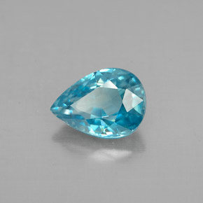 Circón Azul natural de 1.28 ct, En forma de pera, VVS