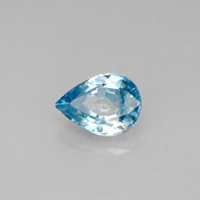 Circón azul natural de 1,96 ct, en forma de pera, VVS-VS