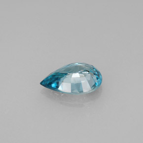 Circón azul natural de 1,45 ct, en forma de pera, VVS