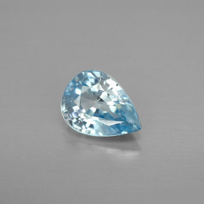 Circón azul natural de 1,80 ct, en forma de pera, VVS-VS