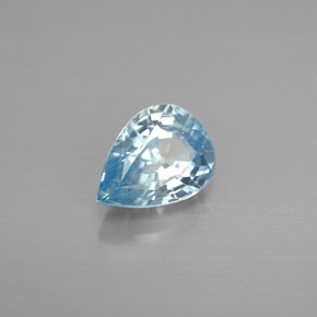 Circón azul natural de 1,80 ct, en forma de pera, VVS-VS
