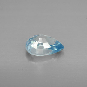 Circón azul natural de 1,80 ct, en forma de pera, VVS-VS