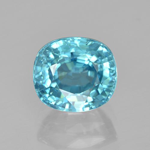 Circón Azul verdoso claro natural de 3.87 ct, Corte Óvalo, VVS-VS