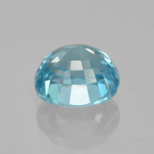 Circón Azul verdoso claro natural de 3.87 ct, Corte Óvalo, VVS-VS