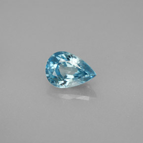 Circón azul natural de 1,83 ct, en forma de pera, VS