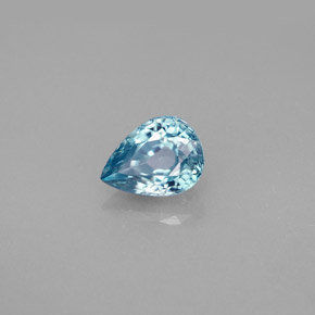 Circón azul natural de 1,83 ct, en forma de pera, VVS-VS