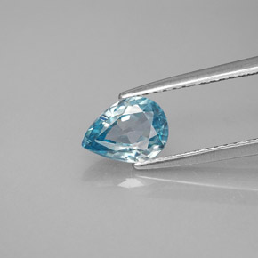 Circón azul natural de 1,45 ct, en forma de pera, VVS-VS