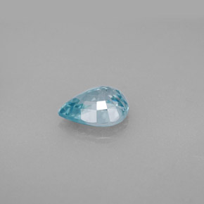 Circón azul natural de 1,64 ct, en forma de pera, VVS