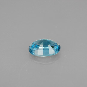 Circón azul natural de 1,23 ct, corte óvalo, VVS-VS