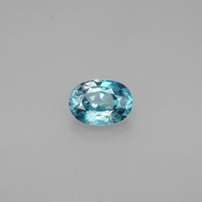 Circón Azul natural de 1.28 ct, Corte Óvalo, VVS-VS