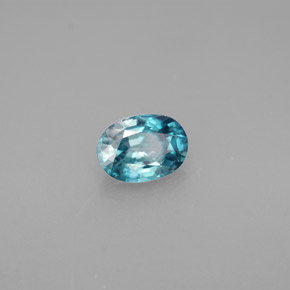 Circón Azul natural de 1.28 ct, Corte Óvalo, VVS-VS