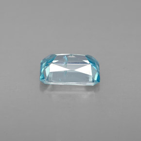 Circón azul natural de 1,38 ct, corte esmeralda, VS