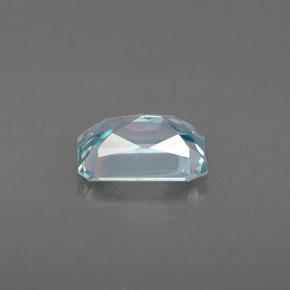 Circón azul natural de 1,40 ct, corte esmeralda, VVS-VS