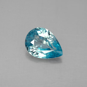 Circón azul natural de 1,50 ct, en forma de pera, VVS-VS