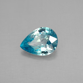 Circón azul natural de 1,50 ct, en forma de pera, VVS-VS