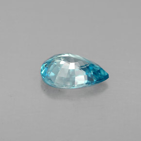 Circón azul natural de 1,50 ct, en forma de pera, VVS-VS