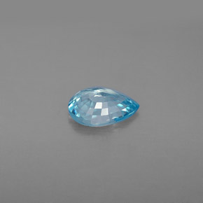 Circón azul natural de 1,29 ct, en forma de pera, VVS-VS