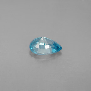 Circón azul natural de 1,58 ct, en forma de pera, VVS-VS