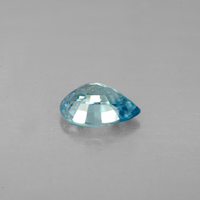 Circón azul natural de 1,54 ct, en forma de pera, VVS-VS